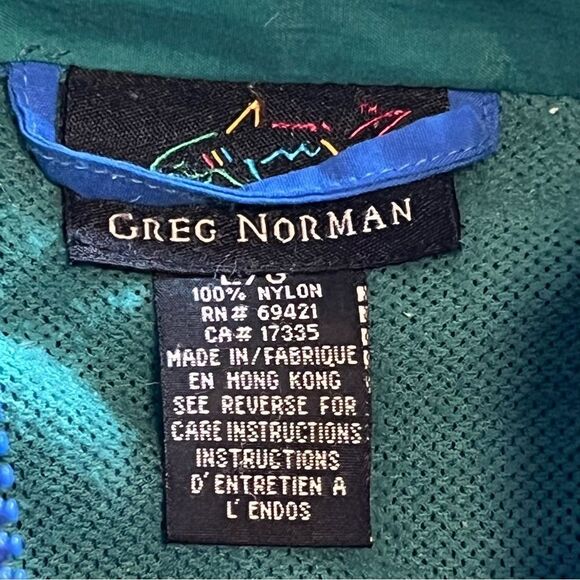 Vintage Greg Norman the Shark Windbreaker with Hood. Sz Large. Great Condition! - Picture 6 of 11